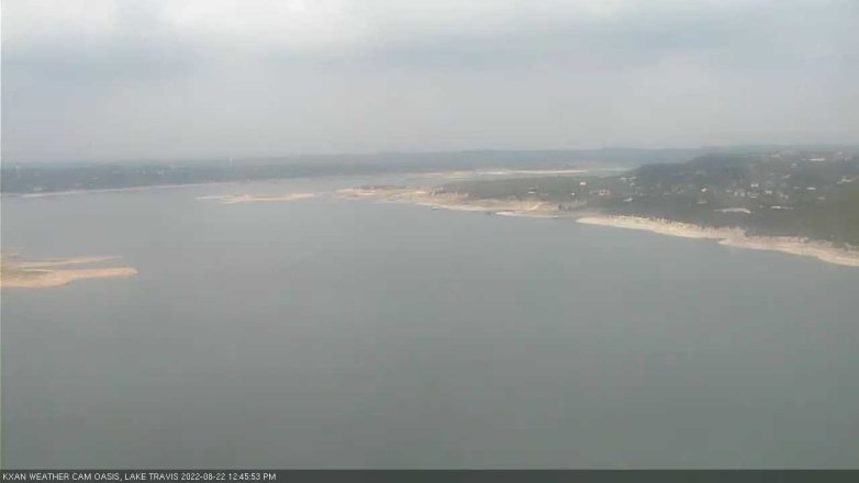 Lake Travis webcam, August 22, 2022 12:45 PM CT