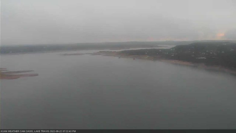 Lake Travis webcam, August 22, 2022 7:25 PM CT