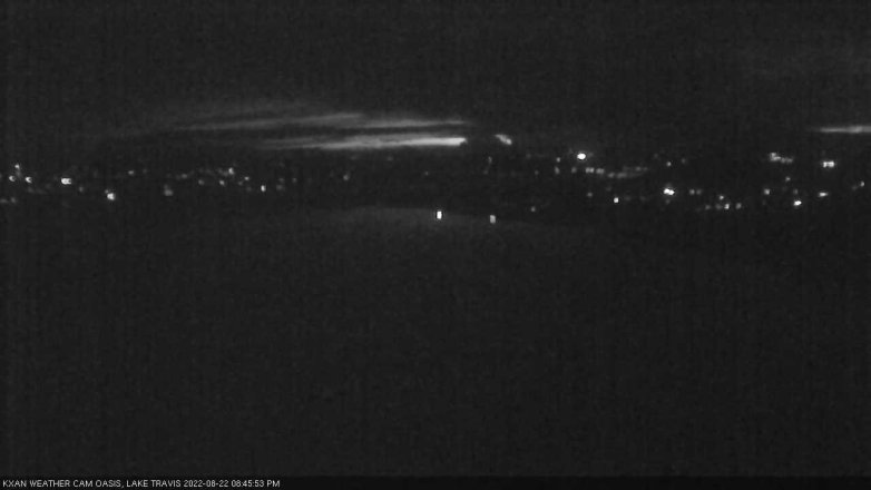 Lake Travis webcam, August 22, 2022 8:45 PM CT