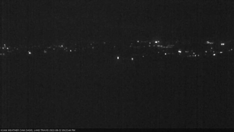 Lake Travis webcam, August 22, 2022 9:25 PM CT