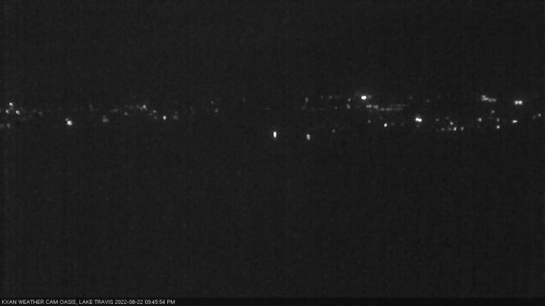 Lake Travis webcam, August 22, 2022 9:45 PM CT
