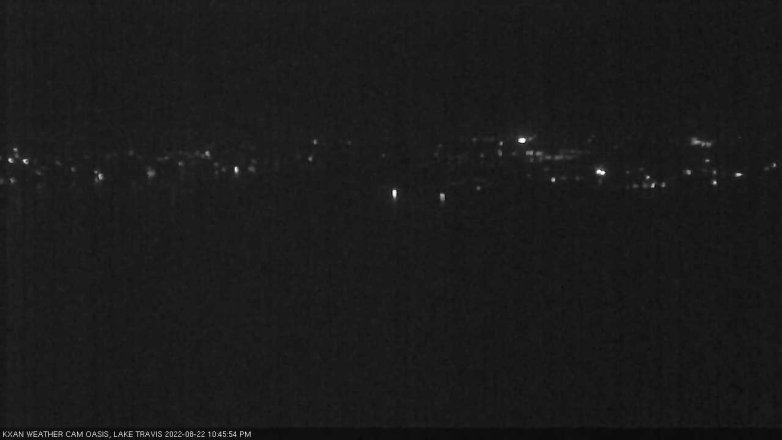 Lake Travis webcam, August 22, 2022 10:45 PM CT