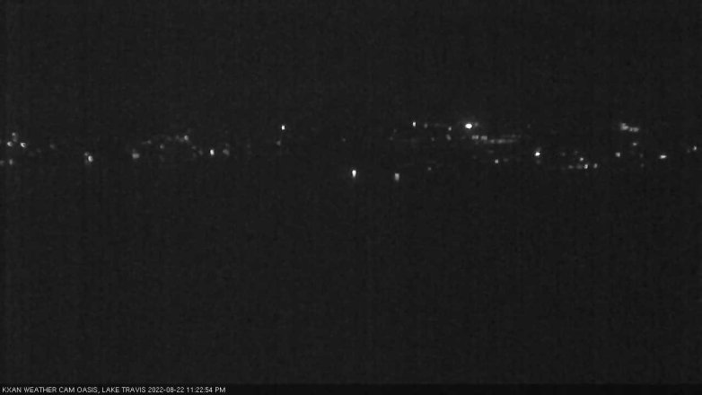Lake Travis webcam, August 22, 2022 11:25 PM CT