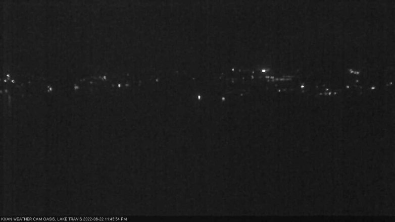 Lake Travis webcam, August 22, 2022 11:45 PM CT