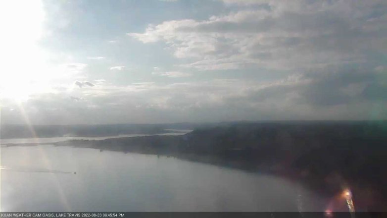 Lake Travis webcam, August 23, 2022 6:45 PM CT