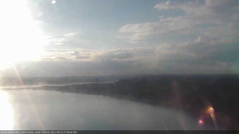 Lake Travis webcam, August 23, 2022 7:00 PM CT