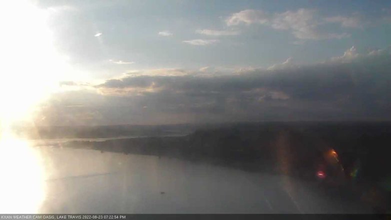 Lake Travis webcam, August 23, 2022 7:25 PM CT