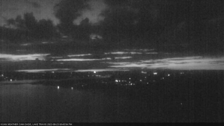 Lake Travis webcam, August 23, 2022 8:45 PM CT