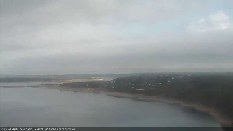 Lake Travis webcam, August 24, 2022 9:00 AM CT
