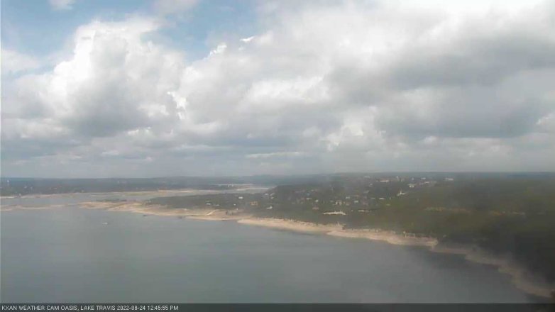 Lake Travis webcam, August 24, 2022 12:45 PM CT