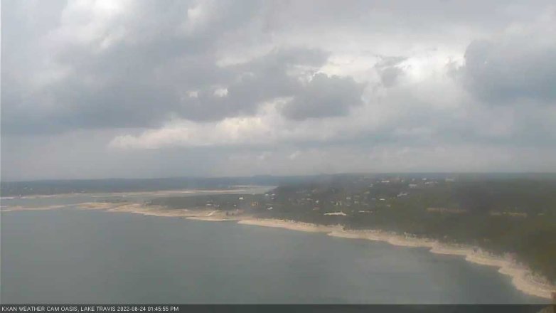 Lake Travis webcam, August 24, 2022 1:45 PM CT