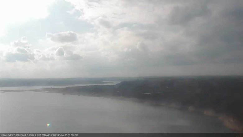Lake Travis webcam, August 24, 2022 6:00 PM CT