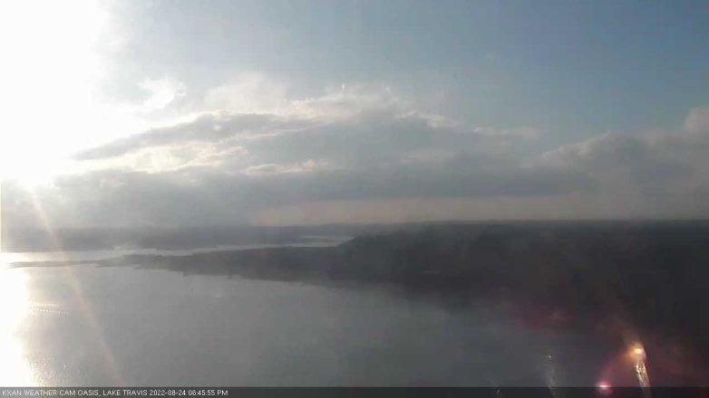 Lake Travis webcam, August 24, 2022 6:45 PM CT
