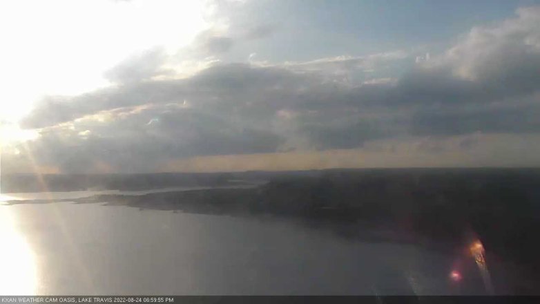 Lake Travis webcam, August 24, 2022 7:00 PM CT