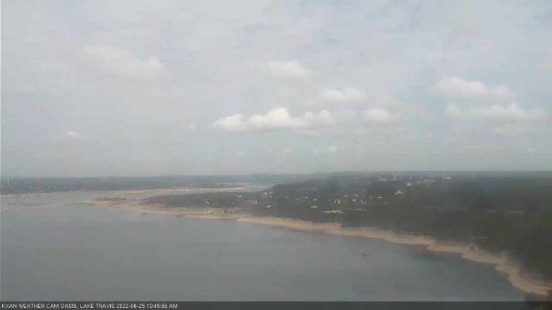 Lake Travis webcam, August 25, 2022 10:45 AM CT