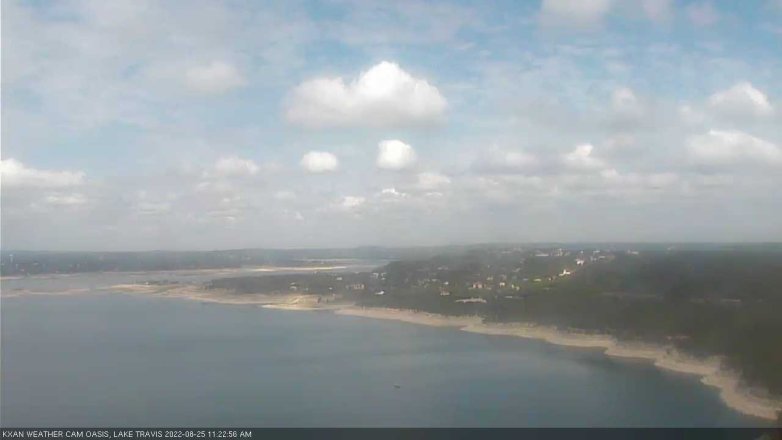 Lake Travis webcam, August 25, 2022 11:25 AM CT