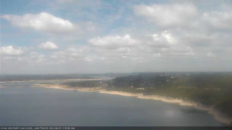 Lake Travis webcam, August 25, 2022 12:00 PM CT