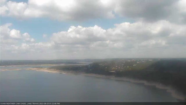 Lake Travis webcam, August 25, 2022 1:25 PM CT