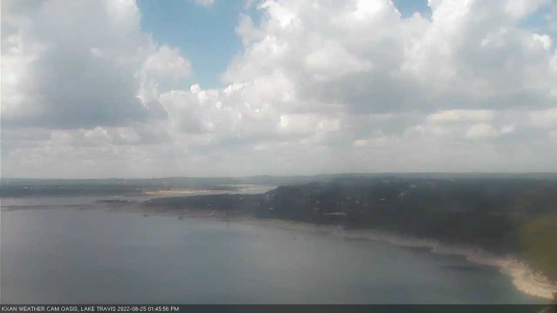 Lake Travis webcam, August 25, 2022 1:45 PM CT