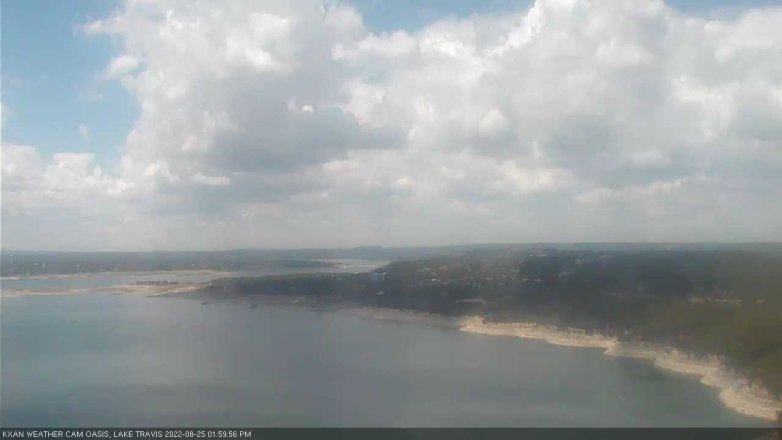 Lake Travis webcam, August 25, 2022 2:00 PM CT