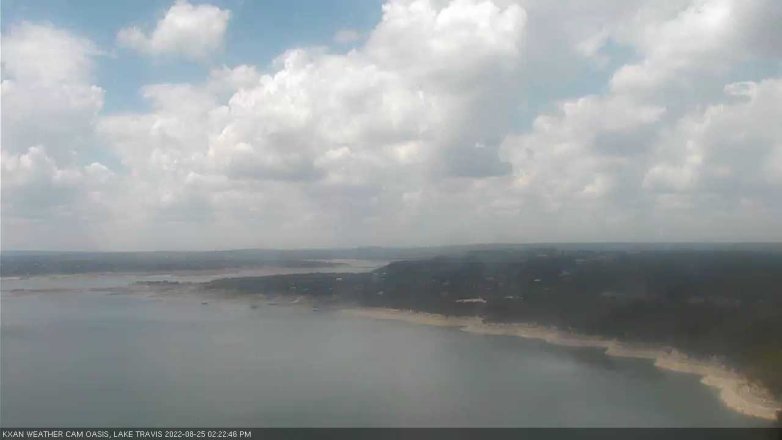 Lake Travis webcam, August 25, 2022 2:25 PM CT