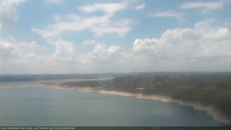 Lake Travis webcam, August 25, 2022 2:45 PM CT