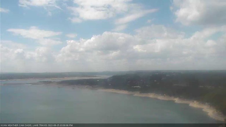 Lake Travis webcam, August 25, 2022 3:00 PM CT