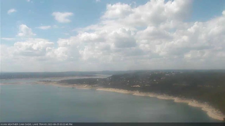 Lake Travis webcam, August 25, 2022 3:25 PM CT