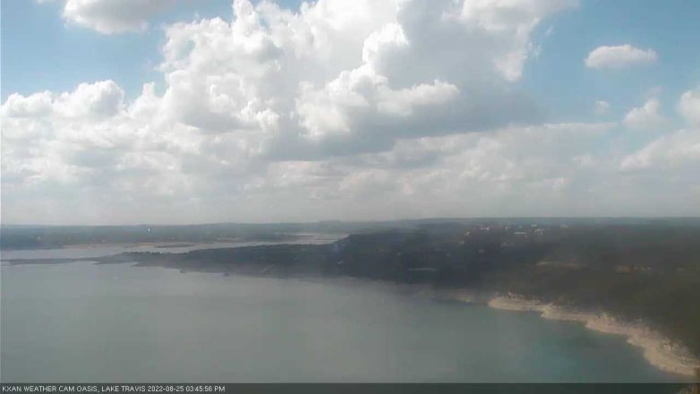 Lake Travis webcam, August 25, 2022 3:45 PM CT