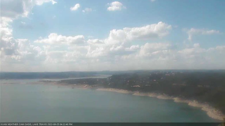 Lake Travis webcam, August 25, 2022 4:25 PM CT