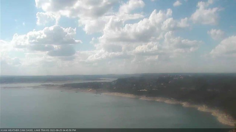 Lake Travis webcam, August 25, 2022 4:45 PM CT