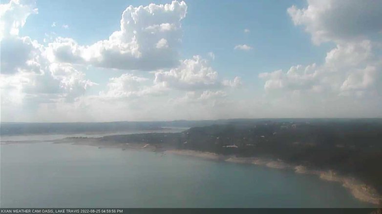 Lake Travis webcam, August 25, 2022 5:00 PM CT