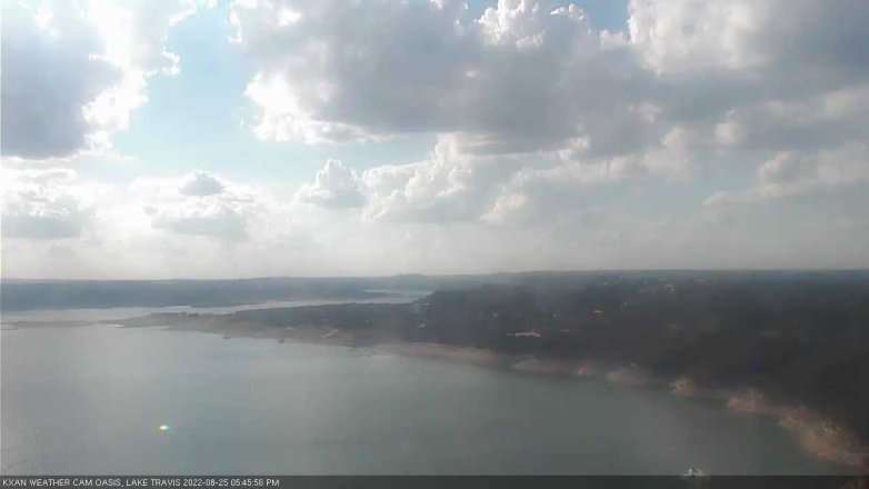 Lake Travis webcam, August 25, 2022 5:45 PM CT