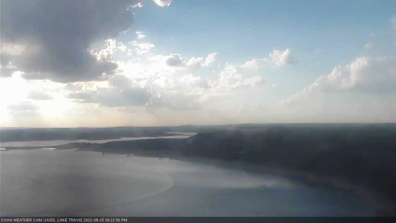 Lake Travis webcam, August 25, 2022 6:25 PM CT
