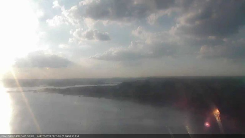 Lake Travis webcam, August 25, 2022 7:00 PM CT