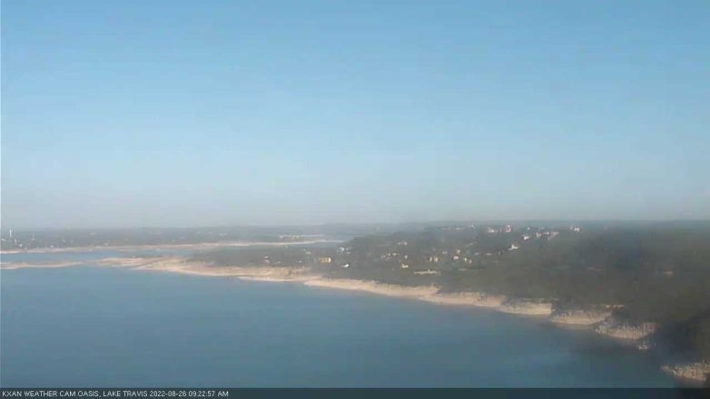 Lake Travis webcam, August 26, 2022 9:25 AM CT
