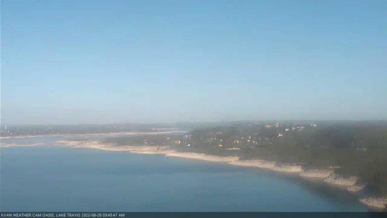 Lake Travis webcam, August 26, 2022 9:45 AM CT