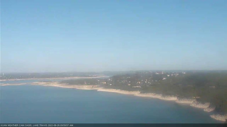 Lake Travis webcam, August 26, 2022 10:00 AM CT