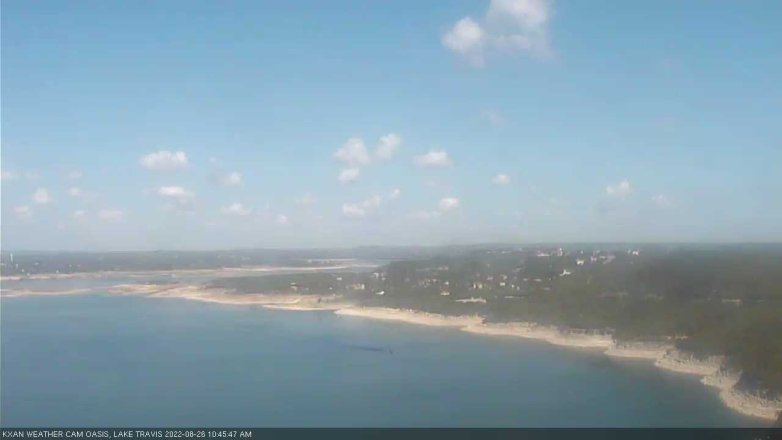 Lake Travis webcam, August 26, 2022 10:45 AM CT