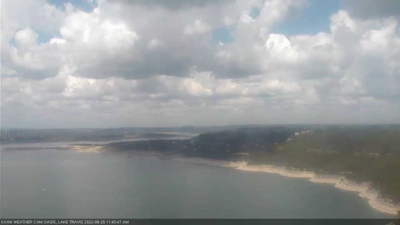 Lake Travis webcam, August 26, 2022 11:45 AM CT