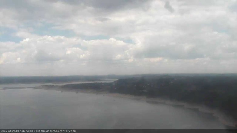 Lake Travis webcam, August 26, 2022 1:25 PM CT