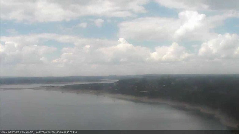 Lake Travis webcam, August 26, 2022 1:45 PM CT
