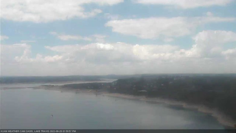 Lake Travis webcam, August 26, 2022 2:00 PM CT