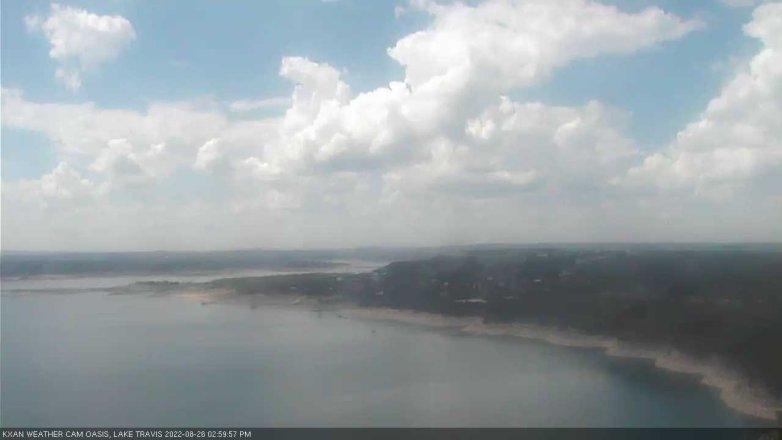 Lake Travis webcam, August 26, 2022 3:00 PM CT