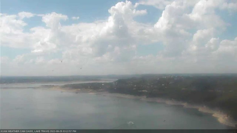 Lake Travis webcam, August 26, 2022 3:25 PM CT