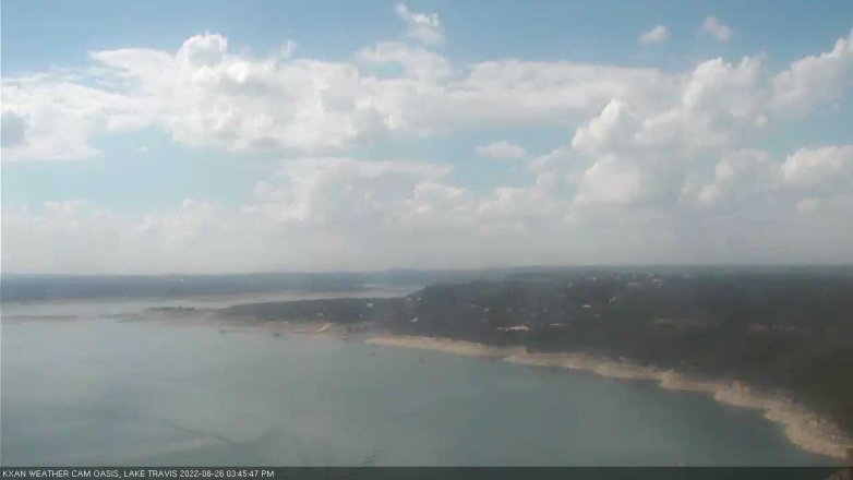 Lake Travis webcam, August 26, 2022 3:45 PM CT