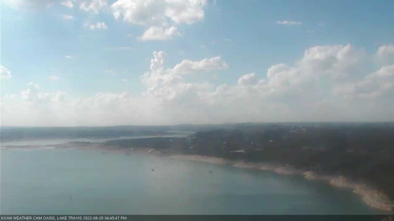 Lake Travis webcam, August 26, 2022 4:45 PM CT
