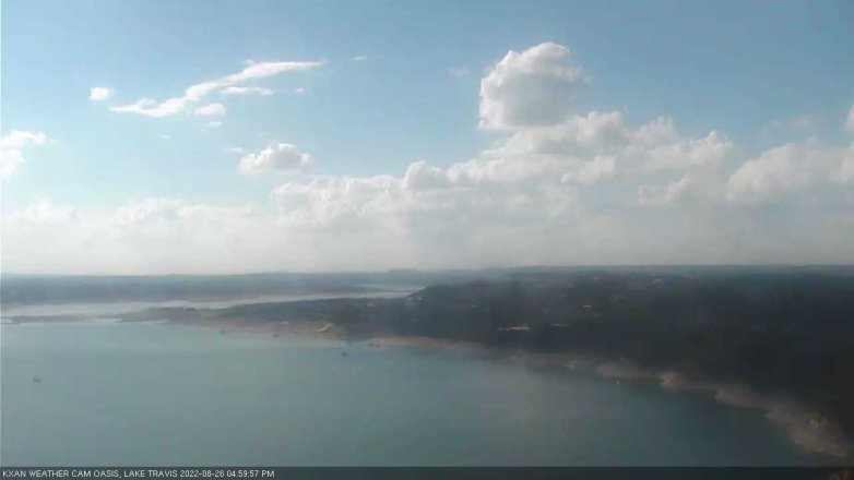 Lake Travis webcam, August 26, 2022 5:00 PM CT