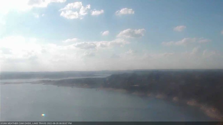 Lake Travis webcam, August 26, 2022 6:00 PM CT