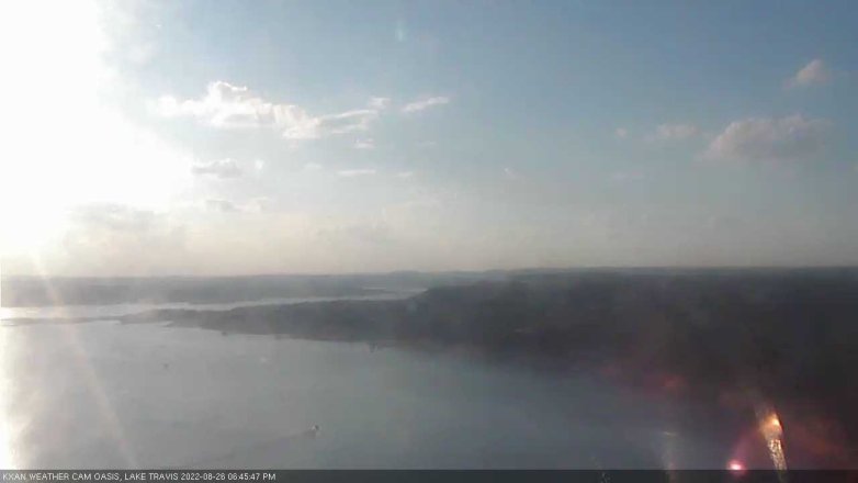 Lake Travis webcam, August 26, 2022 6:45 PM CT